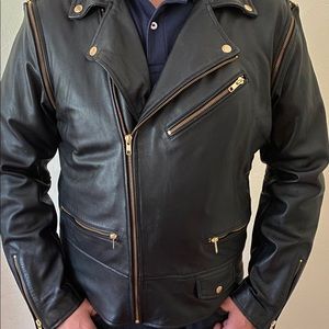 Brand new genuine leather motorcycle jacket